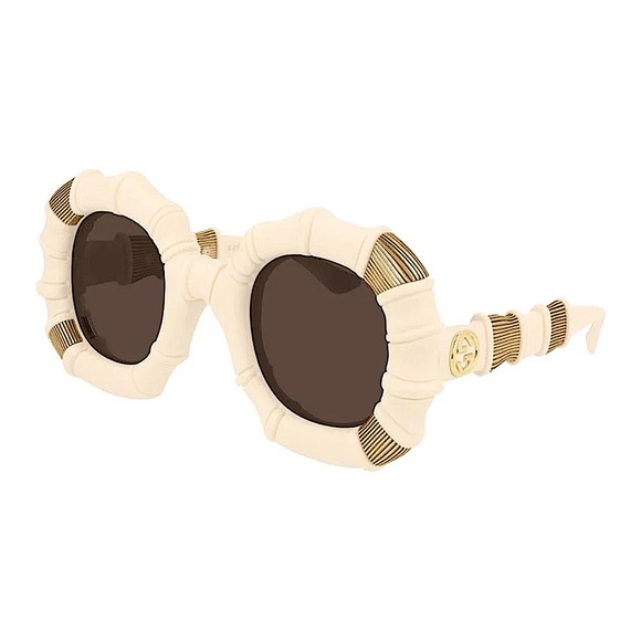 RARE NIB Gucci Bamboo bone sunglasses in Ivory - Picture 1 of 4
